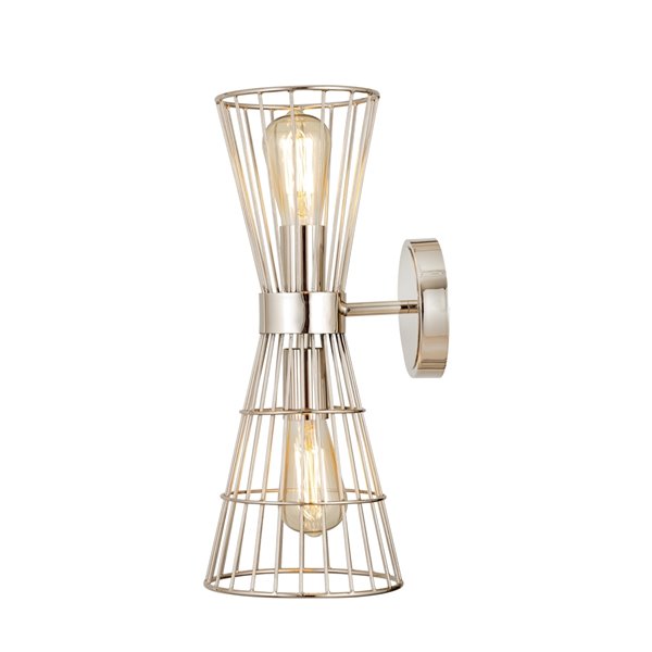 Z-Lite Alito 2- Light Wall Sconce - Polished Nickel