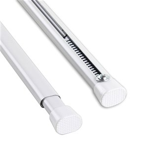 Rod Desyne 36-in to 60-in White Steel Tension Curtain Rod