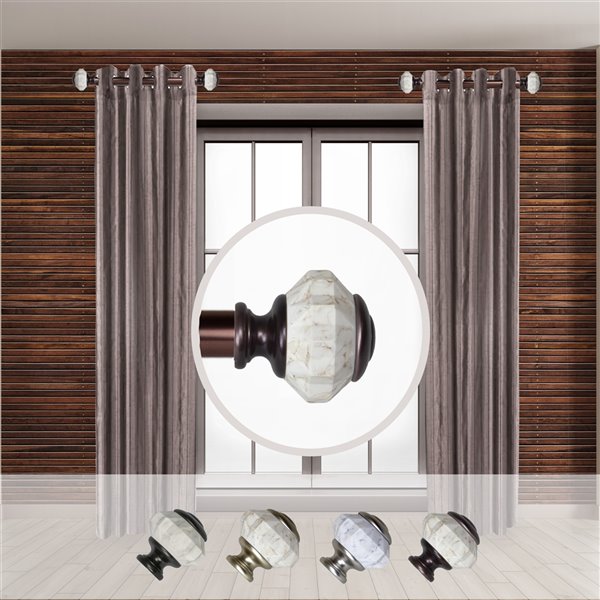 Rod Desyne Linden 11-in to 20-in Bronze Steel Single Curtain Rod