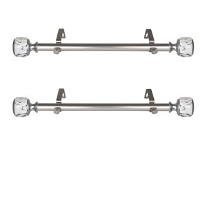 Rod Desyne Josephine 11-in to 20-in Satin Nickel Steel Single Curtain Rod