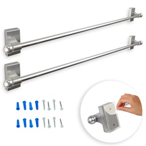 Tringle à rideaux nickel satiné en acier 10 po à 18 po par Rod Desyne