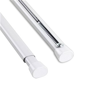 Rod Desyne 22-in to 36-in White Steel Tension Curtain Rod