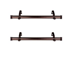 Rod Desyne Bun 11-in to 20-in Bronze Steel Single Curtain Rod