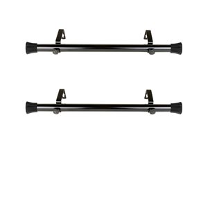 Rod Desyne 11-in to 20-in Black Steel Single Curtain Rod