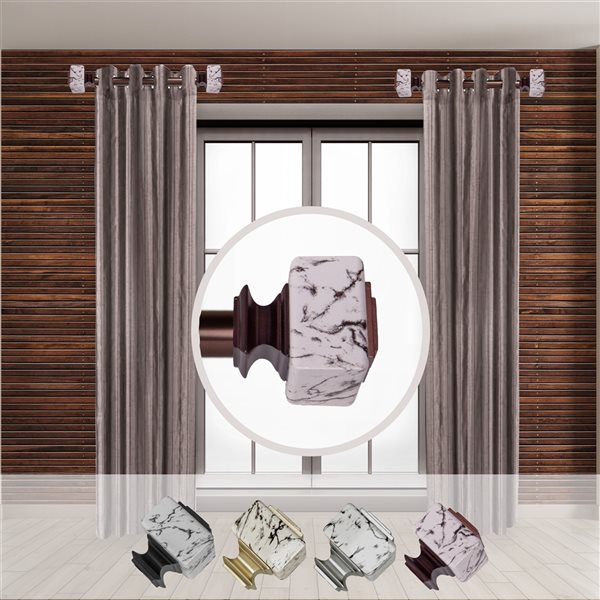 Rod Desyne Willis 11-in to 20-in Bronze Steel Single Curtain Rod