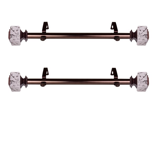 Rod Desyne Willis 11-in to 20-in Bronze Steel Single Curtain Rod