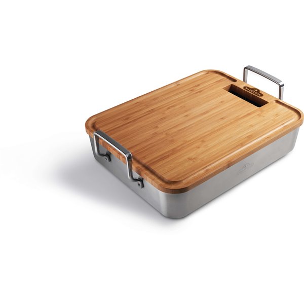 HAPPIELS Plat à rôtir de 43,2 x 31,8 cm avec grille antiadhésive, rôtissoire à dinde en acier inoxydable de 9 à 11,3 kg