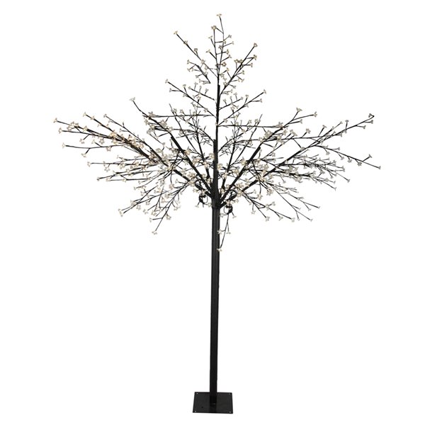 Northlight 96-in Clear LED Lighted Cherry Blossom Flower Tree