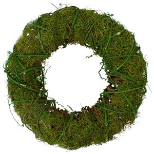 Northlight 12-in Green Artificial Moss and Vine Wreath Plant