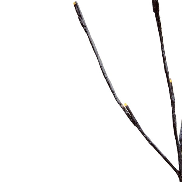 Northlight 28-in White/Brown Set of 2 LED Battery Operated Artificial Snow Branches