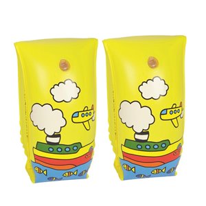 Pool Central Set of 2 Yellow Inflatable Voyage Swimming Pool Arm Floats for Kids