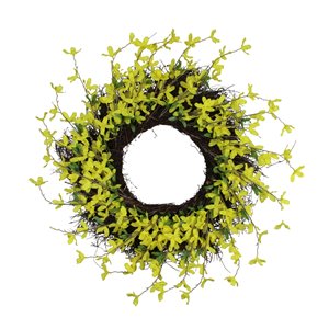 Northlight 24-in Yellow Artificial Wreath Plant