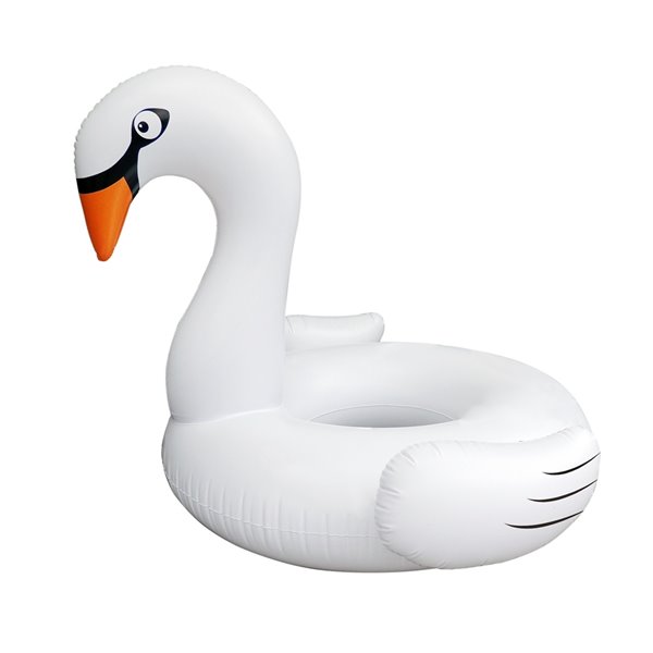 Pool Central Inflatable White Swan Swimming Pool Ring Float