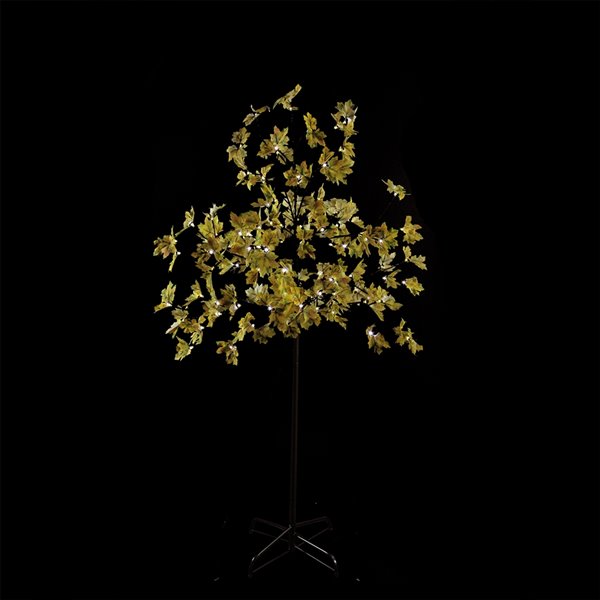 Northlight 60-in LED Lighted Yellow Maple Leaf Artificial Tree