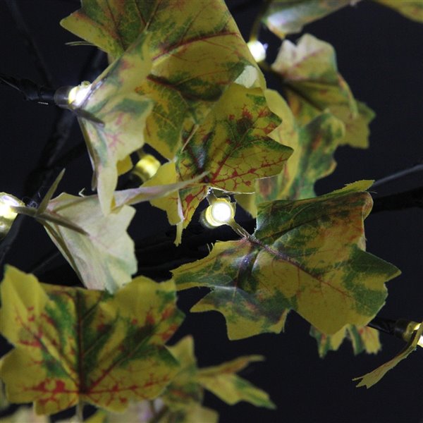 Northlight 60-in LED Lighted Yellow Maple Leaf Artificial Tree