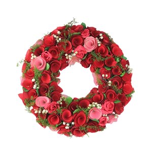 Northlight 12.5-in Red Artificial Wreath Plant
