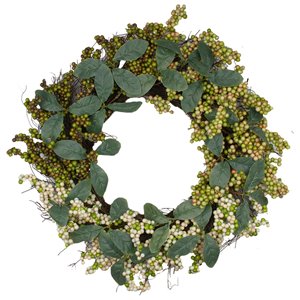 Northlight 24-in Green Artificial Wreath Plant