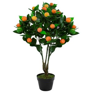 Northlight 31-in Green and Orange Artificial Citrus Mitis Tree