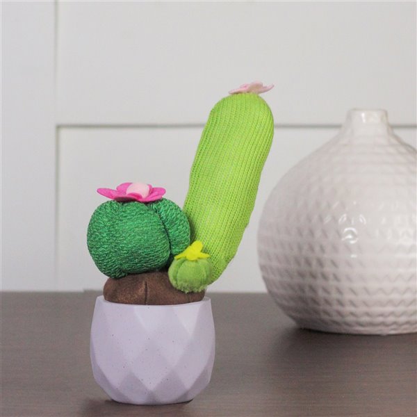 Northlight 9-in Purple Artificial Cactus Tabletop Decor