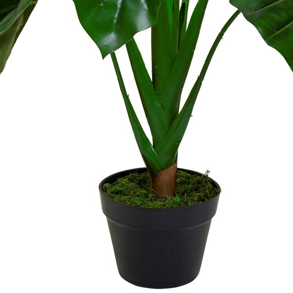 Northlight 40-in Green Artificial Taro Plant