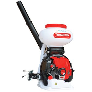 Tomahawk Power TGS30 4 Gallons Motorized Backpack Spreader for Granular Fertilizer, Seed or De-Icing Salt