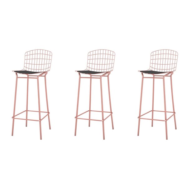 Manhattan Comfort Madeline Rose Gold, How Much Space Do You Need For Three Bar Stools