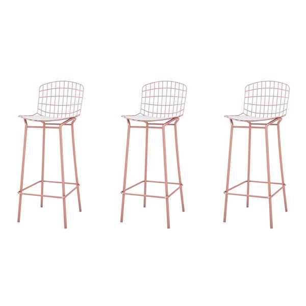 Manhattan Comfort Madeline Rose Gold, How Much Space For 3 Bar Stools