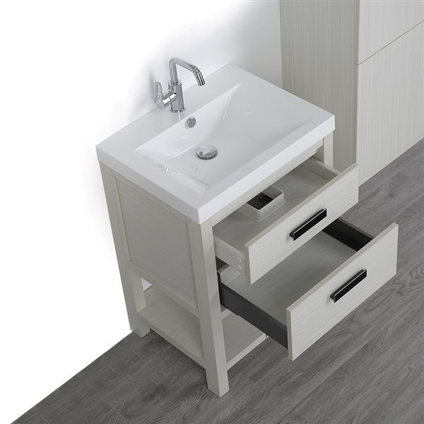 Streamline 24 In Ash Grey Single Sink Bathroom Vanity With Glossy White   330787659 AlternateImage3 L 