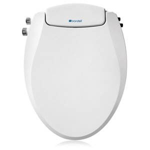 Brondell Swash Dual Temperature Non-Electric White Elongated Slow Close Bidet Toilet Seat