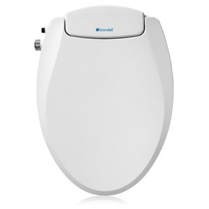Brondell Swash CANS101 Non-Electric White Round Slow Close Plastic Bidet Toilet Seat