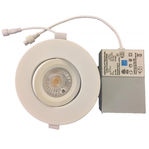 TorontoLed Integrated 4-in 60-watt Equivalent White Round Dimmable Recessed Downlight (4-Pack)