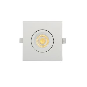 TorontoLed Integrated 4-in 60-watt Equivalent White Square Dimmable Recessed Downlight (4-Pack)