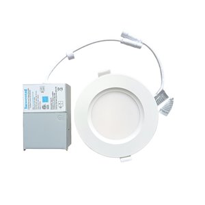 TorontoLed Integrated 4-in 60-watt Equivalent White Round - Dimmable Recessed Downlight (4-Pack)