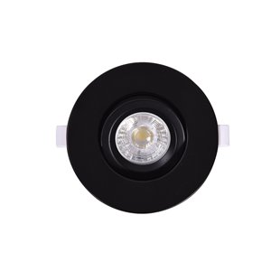 TorontoLed Integrated 4-in 60-watt Equivalent Black Round Dimmable Recessed Downlight (4-Pack)