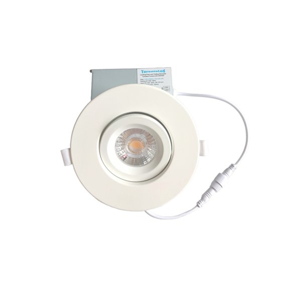 TorontoLed Integrated 4-in - 60-watt Equivalent - White Round Dimmable Recessed Downlight (4-Pack)