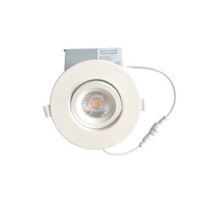 TorontoLed Integrated 4-in - 60-watt Equivalent - White Round Dimmable Recessed Downlight (4-Pack)