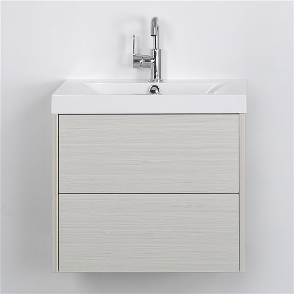 Streamline Ash Grey Single Sink 24 In Bathroom Vanity With Glossy White   330787921 MainImage 001 L 