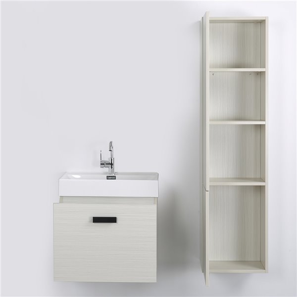 Streamline Ash Grey 24-in Single Sink Bathroom Vanity with