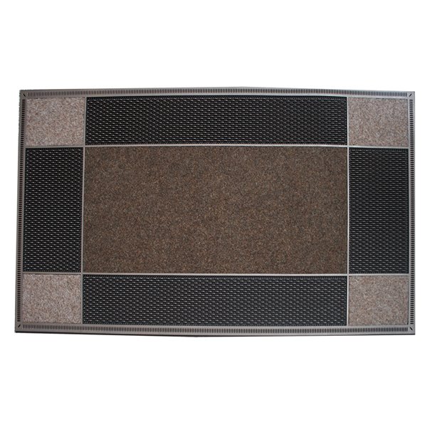 Tapis d'accueil intérieur rectangulaire de Floor Choice, 23 po x 46 po, marron