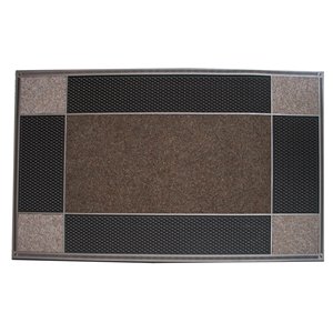Tapis d'accueil intérieur rectangulaire de Floor Choice, 23 po x 46 po, marron