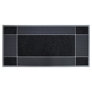 Tapis d'accueil intérieur rectangulaire de Floor Choice, 18 po x 30 po, noir
