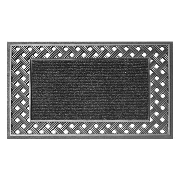 Floor Choice 18-in x 30-in Silver Indoor Rectangular Door Mat