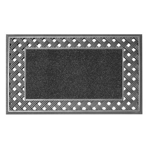 Tapis d'accueil rectangulaire d'intérieur de Floor Choice, 18 po x 30 po, argent
