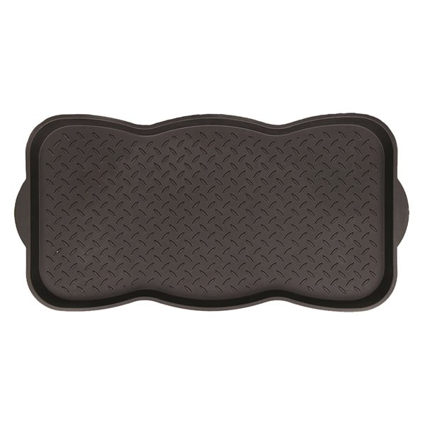 Paillasson-égouttoir intérieur rectangulaire de Floor Choice, 14,7 po x 29 po, noir