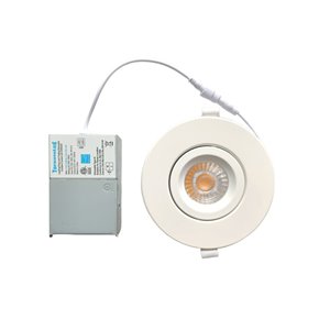 TorontoLed Integrated LED 4-in 60-Watt Equivalent White Round Dimmable Recessed Downlight