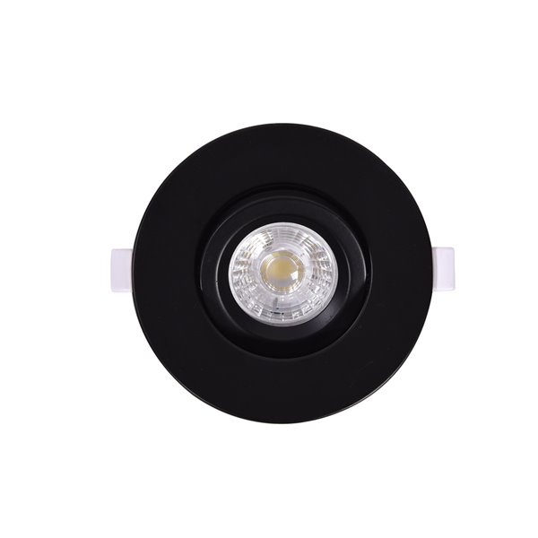 TorontoLed Integrated LED 4-in 60-Watt Equivalent Black Round Dimmable Recessed Downlight