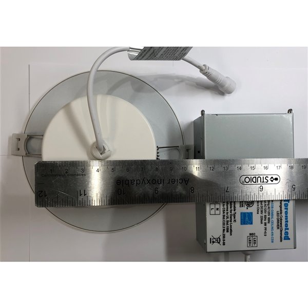 TorontoLed 60-Watt Equivalent Integrated LED 4-in White Round Dimmable Recessed Downlight