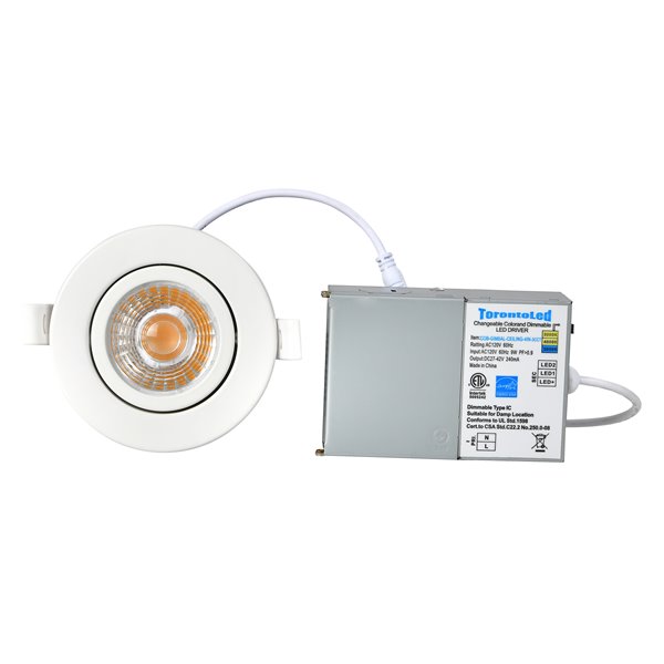 TorontoLed Integrated LED 3-in 50-Watt Equivalent White Round Dimmable Recessed Downlight