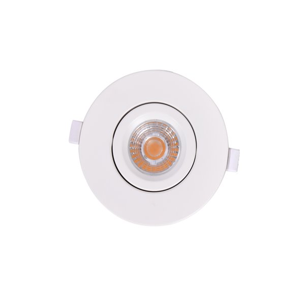 Éclairage encastré rond blanc avec DEL intégrée à intensité variable 4 po équivalent de 60 watts de TorontoLed