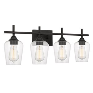 Worldwide Lighting Bacchus 4-Light Bronze Modern/Contemporary Vanity Light